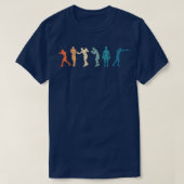 Retro Boxing Silhouettes Boxer Fighting Funny Box T-shirt (Design voorkant)