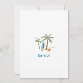 Retro Boy ANY AGE Surf's Up Surfen Verjaardagsfees Kaart (Achterkant)