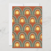 Retro Boy Baby shower, hier komt de zoon Kaart (Achterkant)