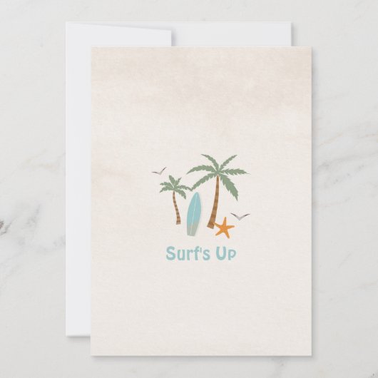 Retro Boy De Grote Vijf-0 Surfen 50ste Verjaardag Kaart (Achterkant)