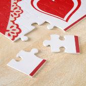  Retro Boy Girl Be Mine Valentijnsdag Legpuzzel (Zijkant)