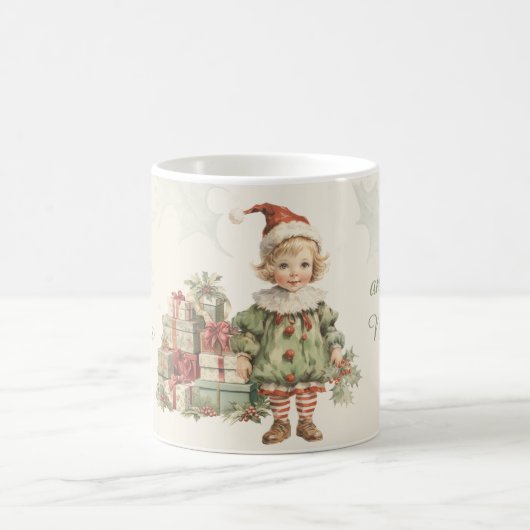Retro Boy Kerstcadeaus Holly Koffiemok (Center)