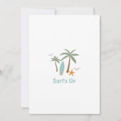 Retro Boy The Big One Surfen 1e verjaardagsfeestje Kaart (Achterkant)