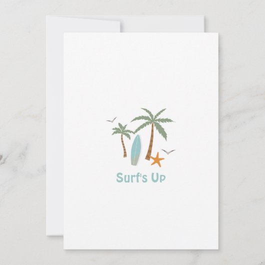 Retro Boy The Big One Surfen 1e verjaardagsfeestje Kaart (Achterkant)