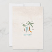 Retro Boy The Big One Surfen 1e verjaardagsfeestje Kaart (Achterkant)