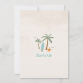 Retro Boy The Big One Surfen 1e verjaardagsfeestje Kaart (Achterkant)