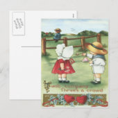  Retro Boy Voedende Meisje Valentijn Kaart (Voorkant / Achterkant)