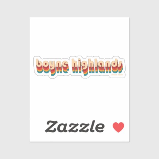 Retro Boyne Highlands Ski Sticker (Vel)