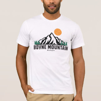 Retro Boyne Mountain Ski Zonsondergang T-shirt