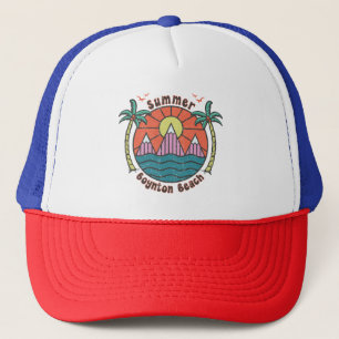 Retro Boynton Beach Sunset Trucker Pet
