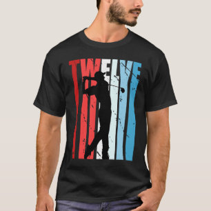 Retro Boys 12e golfverjaardagsspeler Golfi T-shirt