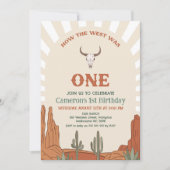 Retro Boys Hoe het Westen was een 1e verjaardag Kaart (Voorkant)