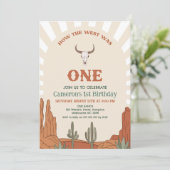 Retro Boys Hoe het Westen was een 1e verjaardag Kaart (Staand voorkant)