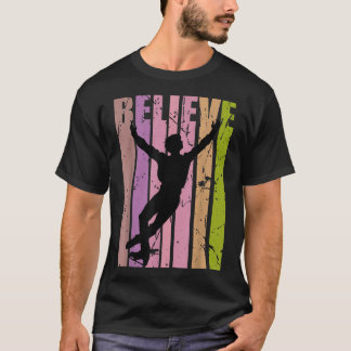Retro boys Ice Skating Male Figuur Skater T-shirt