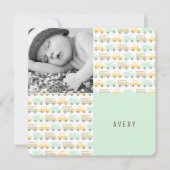 Retro Boys Toys Baby Boy Foto geboorteaankondiging Aankondiging (Voorkant)