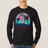 Retro Brachiosaurus Vaporwave esthetisch T-shirt (Voorkant)