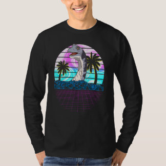 Retro Brachiosaurus Vaporwave esthetisch T-shirt