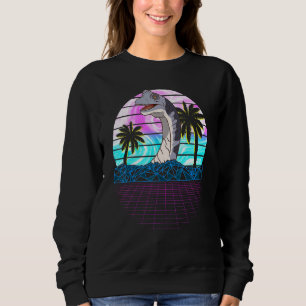 Retro Brachiosaurus Vaporwave esthetisch Trui
