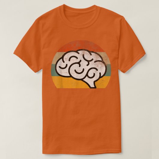 Retro Brain Neuroscience Distressed Science Funny  T-shirt (Design voorkant)