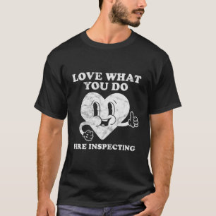 Retro brandveiligheidsinspecteur of brandinspecti t-shirt