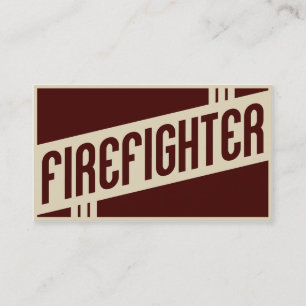 retro brandweerman visitekaartje
