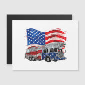 Retro brandweerwagen brandweerman VS Vlag 4e (Voorkant / Achterkant)