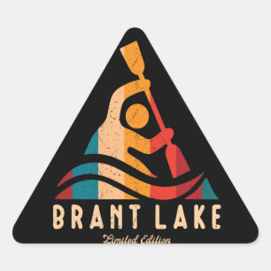 Retro Brant Meer Kajakken Sticker