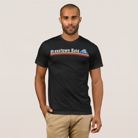 Retro Brasstown Bald berg T-shirt (Voorkant volledig)