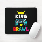 Retro Brawl King Gamer Gaming Brawler Brawl Grappi Muismat (Met muis)