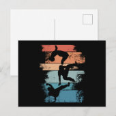 Retro Breakdansende Mannen Boy Dancer Briefkaart (Voorkant / Achterkant)