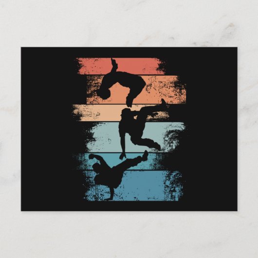 Retro Breakdansende Mannen Boy Dancer Briefkaart (Voorkant)