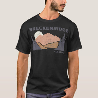  Retro Breckenridge Colorado Faded Mountain T-shirt
