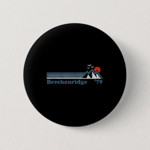 Retro Breckenridge Ski Resort Colorado Snowboard S Ronde Button 5,7 Cm