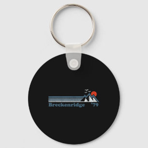Retro Breckenridge Ski Resort Colorado Snowboard S Sleutelhanger