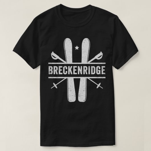 Retro Breckenridge Souvenir Ski Breckenrid T-shirt (Design voorkant)