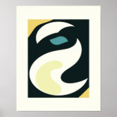 Retro Breeze: moderne Abstracte stroming Poster (Voorkant)