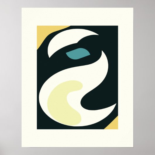 Retro Breeze: moderne Abstracte stroming Poster (Voorkant)
