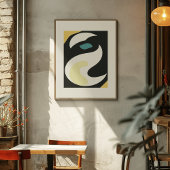 Retro Breeze: moderne Abstracte stroming Poster