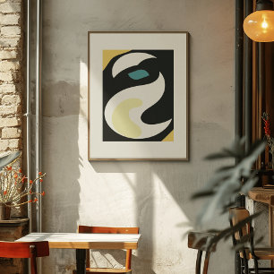 Retro Breeze: moderne Abstracte stroming Poster