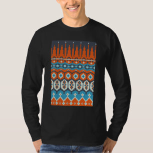 Retro Breien Haken Etnische Pixel Breister 1 T-shirt