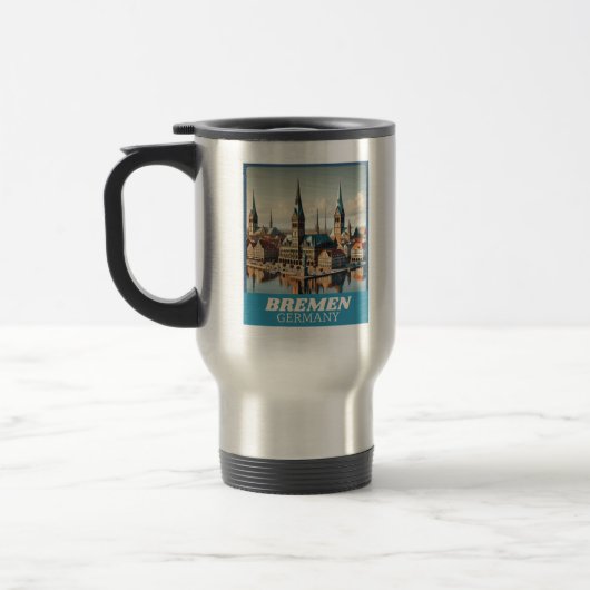 Retro Bremen Skyline Reisbeker (Links)
