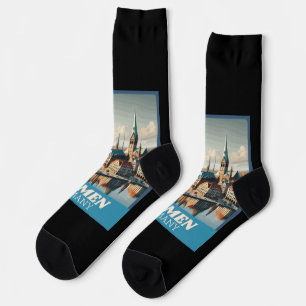 Retro Bremen Skyline Sokken