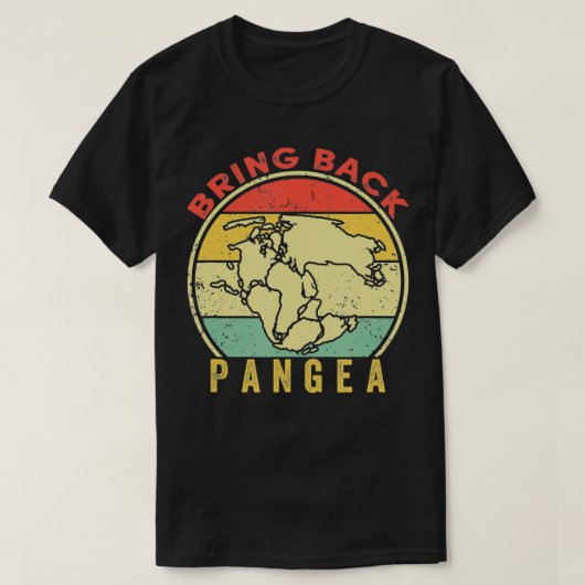 Retro Breng Pangea Funny Geologist GE terug T-shirt (Design voorkant)