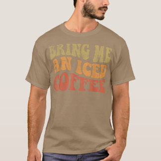 Retro brengt me een Iced koffie  grappige koffie T-shirt