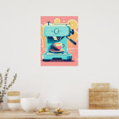 Retro Brew: Esthetische espresso Poster (Keuken)
