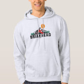 Retro Brian Head Mountain Ski Zonsondergang Hoodie (Voorkant)