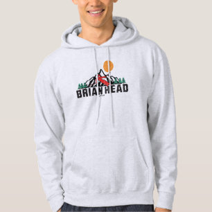Retro Brian Head Mountain Ski Zonsondergang Hoodie