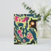 retro brick art briefkaart (Staand voorkant)