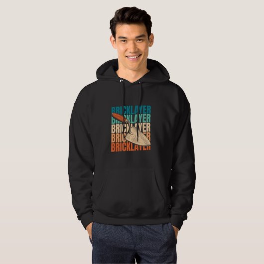 Retro Brickie Metselwerk Bricklayer Block - Brick  Hoodie (Voorkant volledig)