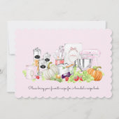 Retro Bridal Kitchen Shower Kaart (Achterkant)